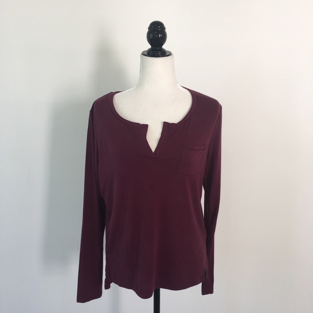 Superdry Jersey Project Premium Maroon Long Sleeve View 2
